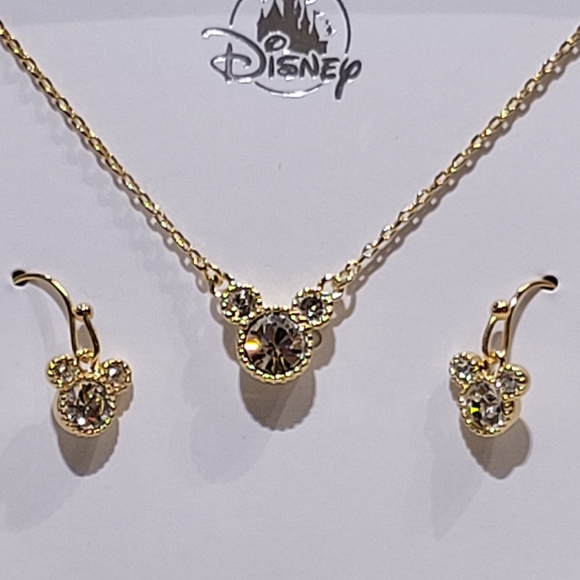 DISNEY PARKS MICKEY EARRINGS AND NECKLACE SET - Picture 3 of 4